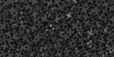 Arka plan, 3d render renkli artı semboller