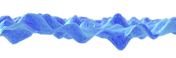 Polygonal blue abstract background