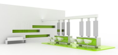 Boş Kuaför Salonu, kopya alanı illüstrasyon