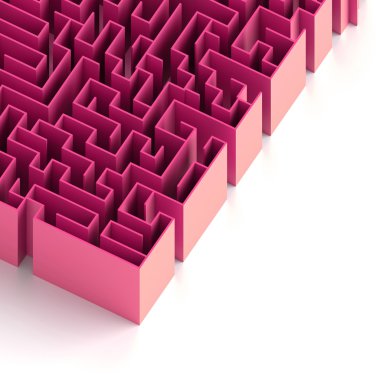 Arka plan, risk ve çözüm illüstrasyon kavramlar labirent