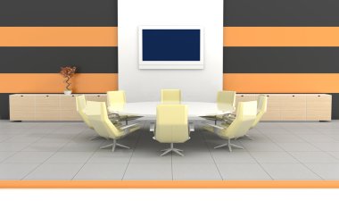 Sergi stand, kopya alanı illüstrasyon