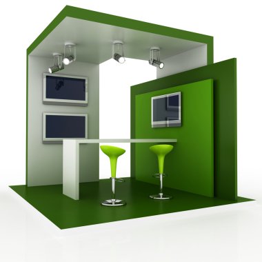 Sergi stand, kopya alanı illüstrasyon