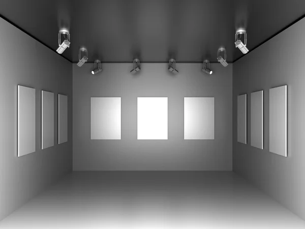 Κενή αίθουσα, 3d rendering — Φωτογραφία Αρχείου