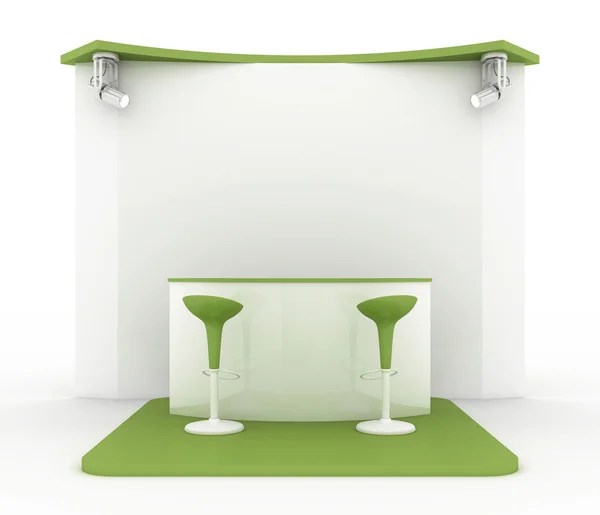 Empty exhibition booth, copy space illustration — Stock Photo, Image