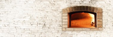 Geleneksel yangın fırın pizza için