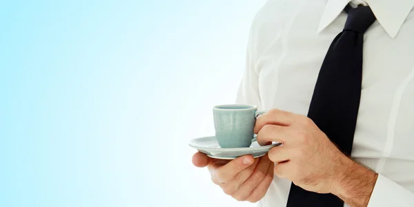 Affärsman som tar en kaffepaus — Stockfoto