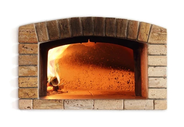 Tradiční oheň trouba na pizzu — Stock fotografie