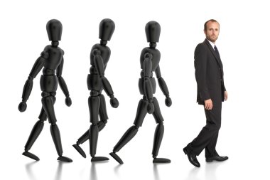 Kalabalıktan dışarı işadamı