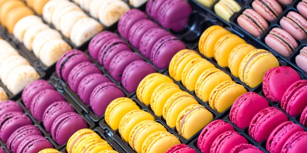 French macarons background — Stock Photo, Image
