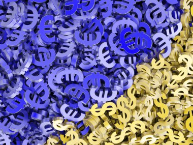 Euro ve dolar sembolleri arka plan