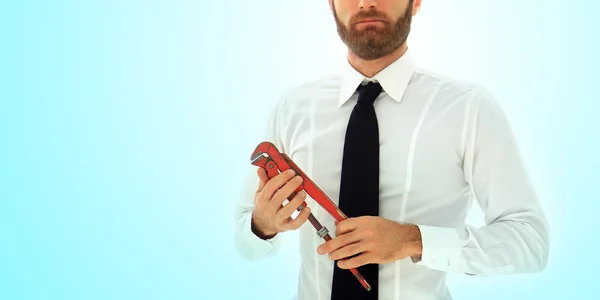 Repairman working in the house — Stock Photo, Image