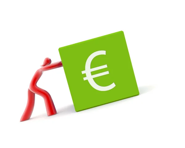 Eurosymbool geïsoleerd op wit — Stockfoto