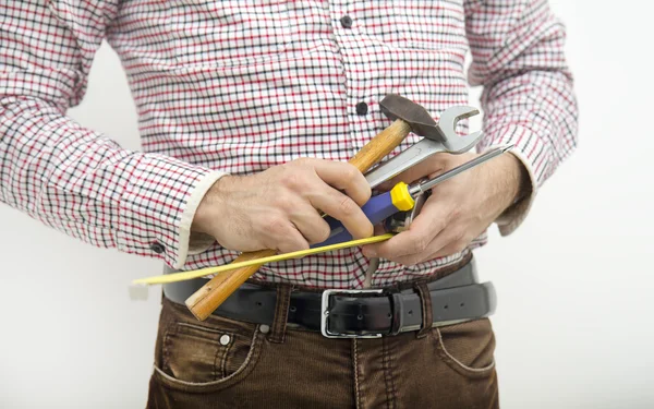 Repairman working in the house Stock Photo