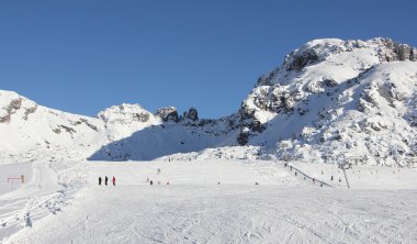 Kış pastoral resort arka plan