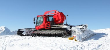 Modern kar açık kedi kar üzerinde