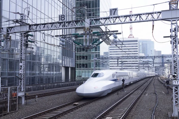 Shinkansen high speed train Stock Photo