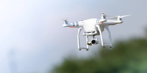 Flying drone in action — Stock Photo, Image