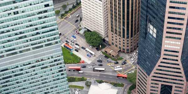 Vista aérea panorâmica de Singapura — Fotografia de Stock