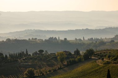 İtalya, Toskana 'da Idyllic kırsalında