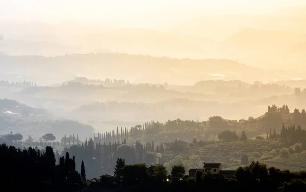 Sielankowa Wieś Toskanii Włochy — Zdjęcie stockowe