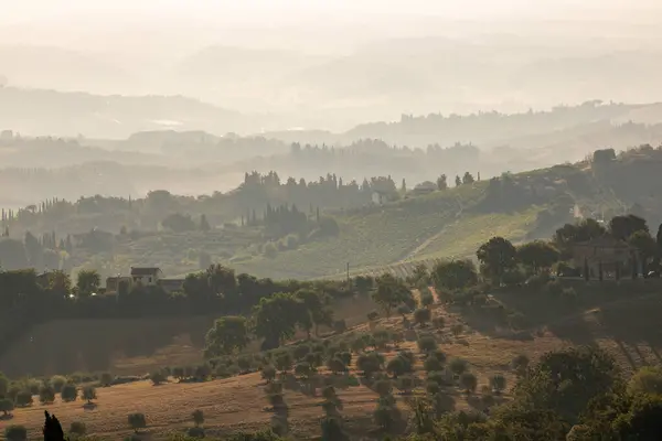 Campo Idílico Toscana Italia — Foto de Stock