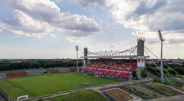 Monza Olaszország Circa August 2020 Városi Futballstadion Drónnal Készített Fotó — Stock Fotó