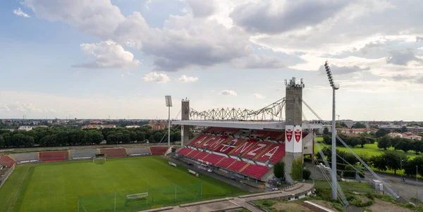 Monza Olaszország Circa August 2020 Városi Futballstadion Drónnal Készített Fotó — Stock Fotó