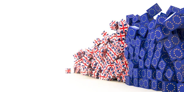 Europa Reino Unido Relações Políticas Económicas Rendering Background Conceitos Brexit — Fotografia de Stock