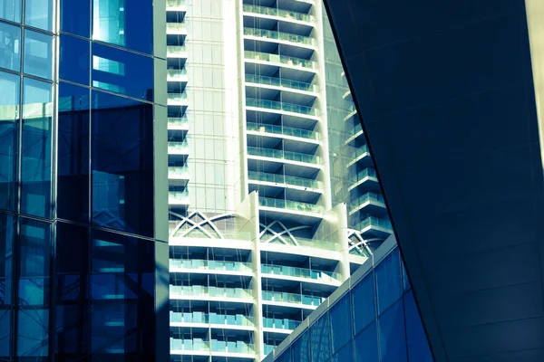 アブストラクト建築写真背景 青色写真 — ストック写真