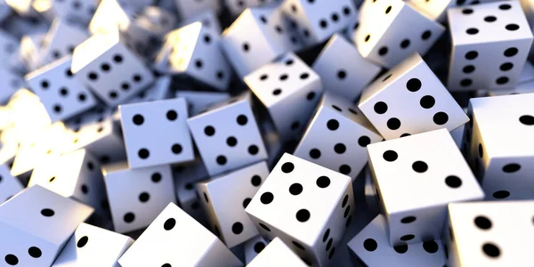Infinite Dices Background Rendering — Stock Photo, Image