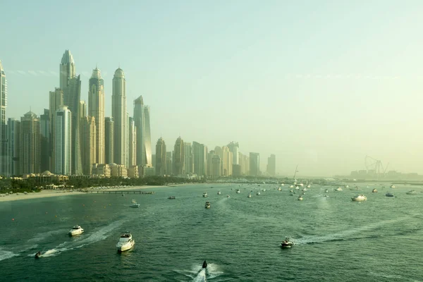 Dubai Marina Panorámás Kilátás Tengerre — Stock Fotó