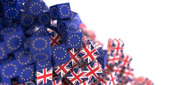 Europa Reino Unido Relações Políticas Económicas Rendering Background Conceitos Brexit — Fotografia de Stock