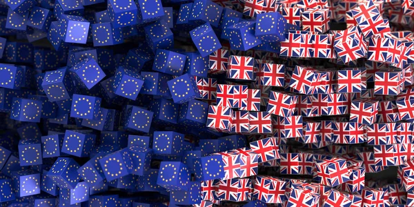 Πολιτική Και Οικονομική Σχέση Ευρώπης Και Ηνωμένου Βασιλείου Rendering Background — Φωτογραφία Αρχείου