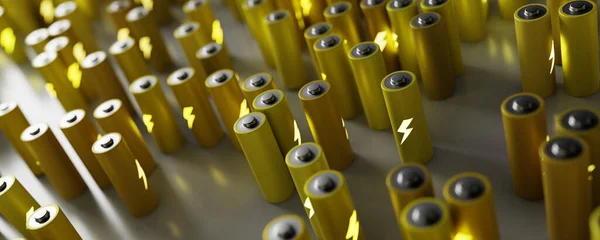 Neomezené Baterie Čisté Udržitelné Energetické Koncepty Vykreslování — Stock fotografie