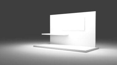 Rafın boş 3B hazırlama modeliName