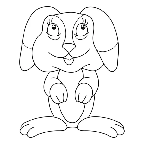 Eine Niedliche Karikatur Kaninchen Bild Für Entspannende Aktivität Line Art — Stockvektor
