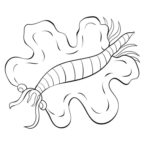 Uma Imagem Monstro Bonito Desenho Animado Para Relaxante Activity Line —  Vetores de Stock