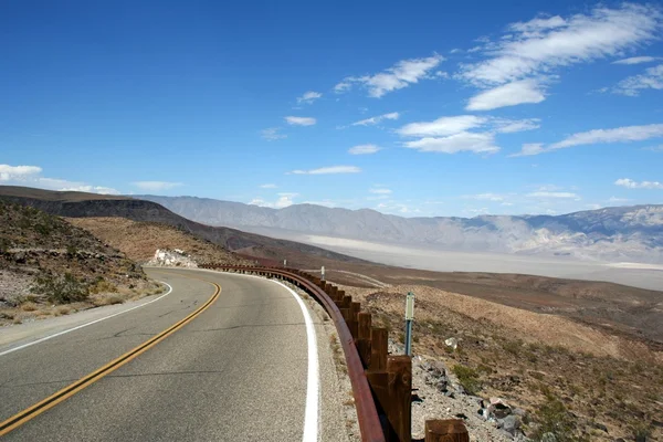 American highway with curve left — Stock Photo, Image