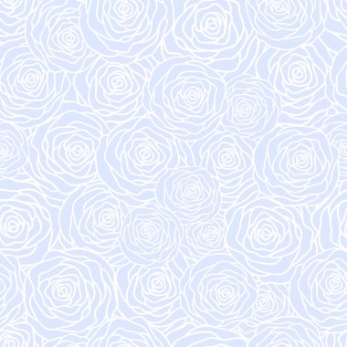 Anahat ile vektör Dikişsiz desen gül stilize. Güzel çiçek arka plan. Tekstil, Web sitesi arka plan, kitap kapağı, paketleme, düğün davetiyesi için kullanılabilir