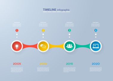 6 adımlar ve simgeler için gerçekçi renkli daireler ile Infographics zaman çizelgesi şablonu. İş akışı düzeni, diyagram, numarası seçenekleri için kullanılabilir, adım seçenekleri, web tasarım, infographics, sunumlar.