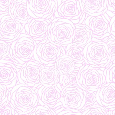 Anahat ile vektör Dikişsiz desen gül stilize. Güzel çiçek arka plan. Tekstil, Web sitesi arka plan, kitap kapağı, paketleme, düğün davetiyesi için kullanılabilir