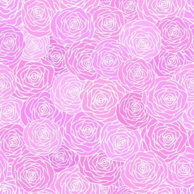 Anahat ile vektör Dikişsiz desen gül stilize. Güzel çiçek arka plan. Tekstil, Web sitesi arka plan, kitap kapağı, paketleme, düğün davetiyesi için kullanılabilir.