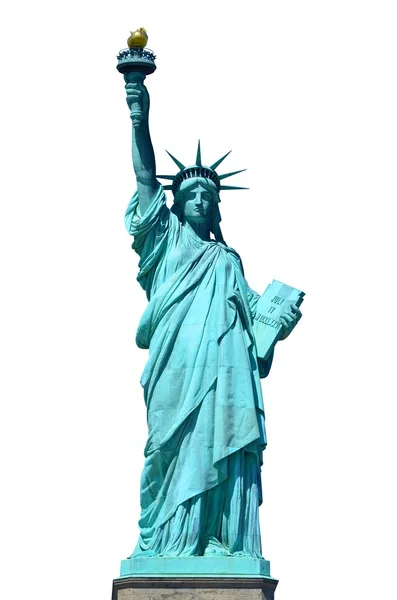 Vista frontal da Estátua da Liberdade em Nova York em branco ba Fotografia De Stock