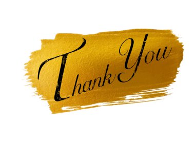 Teşekkür ederim altın boya arka plan üzerinde