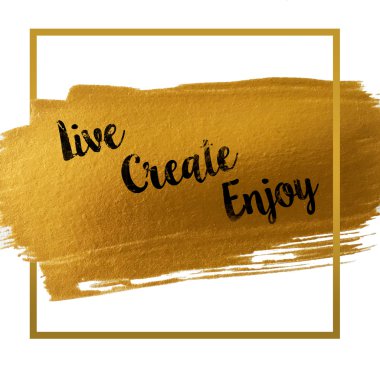 Canlı oluşturmak altın boya arka plan üzerinde zevk