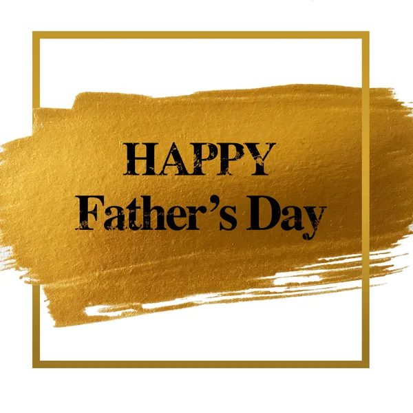 Happy Father's day op goud verf achtergrond — Stockfoto