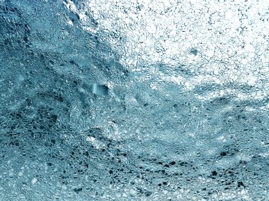 Mavi doku Frost buz cam üzerinde siyah beyaz