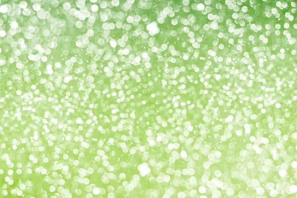 Witte en groene glitter bokeh textuur abstracte achtergrond — Stockfoto