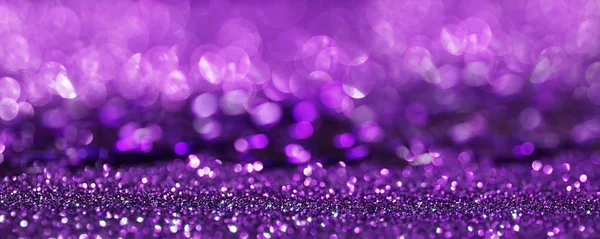 Violet paillettes bokeh texture fond abstrait, bannière — Photo