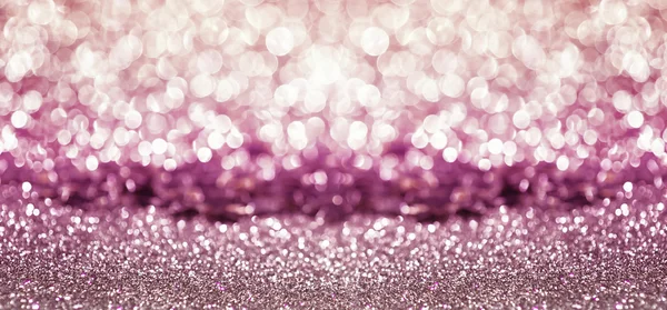 Roze witte glitter bokeh textuur abstracte achtergrond banner — Stockfoto